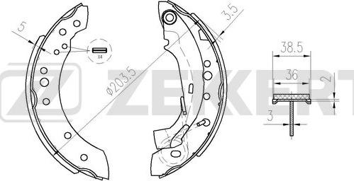 Zekkert BK-4278 - Bremžu loku komplekts autospares.lv