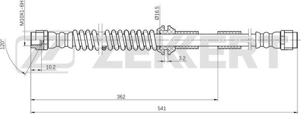 Zekkert BS-9509 - Bremžu šļūtene www.autospares.lv