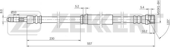 Zekkert BS-9505 - Bremžu šļūtene www.autospares.lv