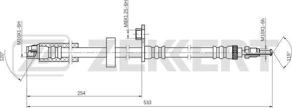 Zekkert BS-9510 - Тормозной шланг www.autospares.lv