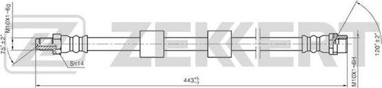 Zekkert BS-9208 - Тормозной шланг www.autospares.lv