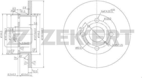 Zekkert BS-5940 - Bremžu diski www.autospares.lv