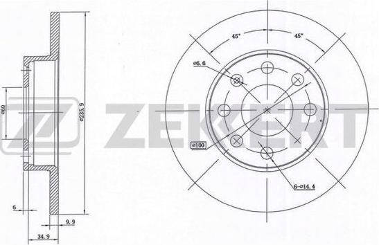 Zekkert BS-5958 - Bremžu diski autospares.lv