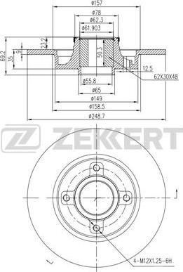 Zekkert BS-5989 - Brake Disc www.autospares.lv