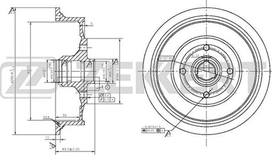 Zekkert BS-5452 - Bremžu trumulis www.autospares.lv