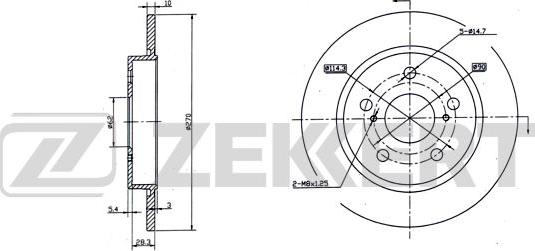 Zekkert BS-5419 - Bremžu diski www.autospares.lv