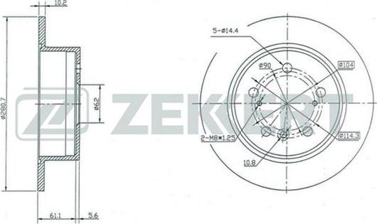 Zekkert BS-5431 - Bremžu diski autospares.lv