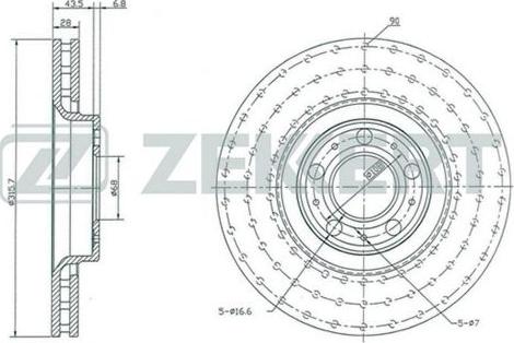 Zekkert BS-5429 - Bremžu diski autospares.lv