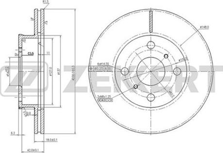 Zekkert BS-5588 - Bremžu diski www.autospares.lv