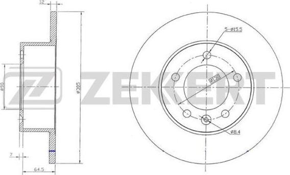 Zekkert BS-5632 - Bremžu diski autospares.lv