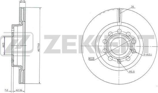 Zekkert BS-5041 - Bremžu diski autospares.lv