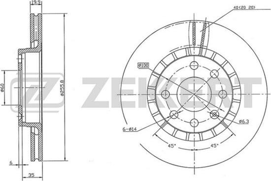 Zekkert BS-5063 - Bremžu diski autospares.lv