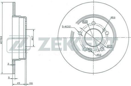 Zekkert BS-5062 - Bremžu diski www.autospares.lv