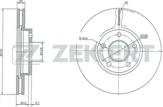 Zekkert BS-5005 - Bremžu diski autospares.lv