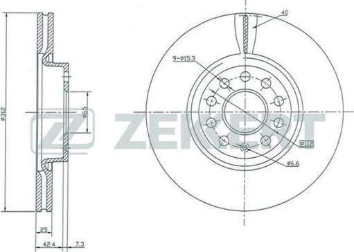 Zekkert BS-5016 - Bremžu diski autospares.lv