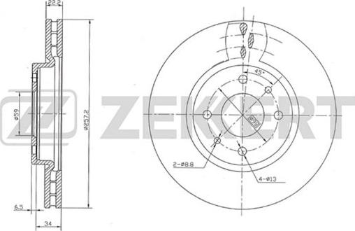 Zekkert BS-5086 - Bremžu diski autospares.lv