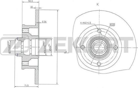 Zekkert BS-5087 - Bremžu diski autospares.lv