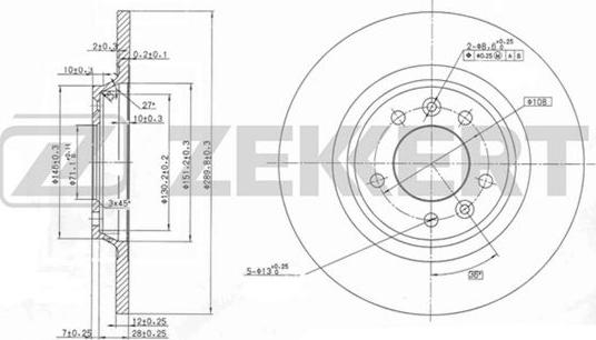 Zekkert BS-5039 - Bremžu diski autospares.lv