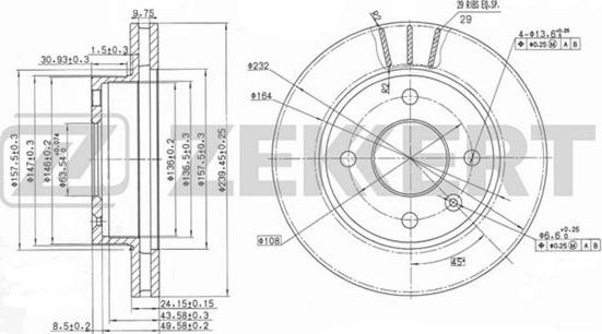 Zekkert BS-5037 - Bremžu diski autospares.lv