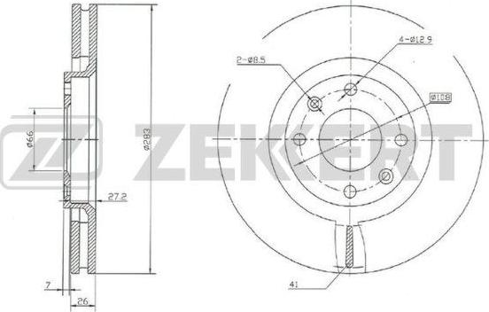 Zekkert BS-5024 - Bremžu diski autospares.lv