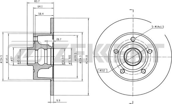 Zekkert BS-5194BZ - Bremžu diski www.autospares.lv