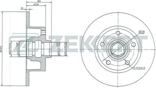 Zekkert BS-5194 - Bremžu diski www.autospares.lv