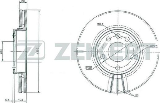 Zekkert BS-5141 - Bremžu diski autospares.lv