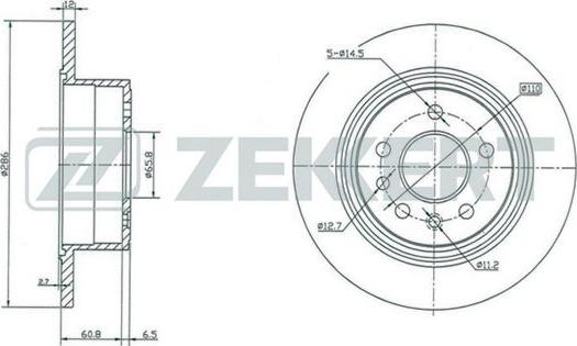 Zekkert BS-5159 - Bremžu diski autospares.lv