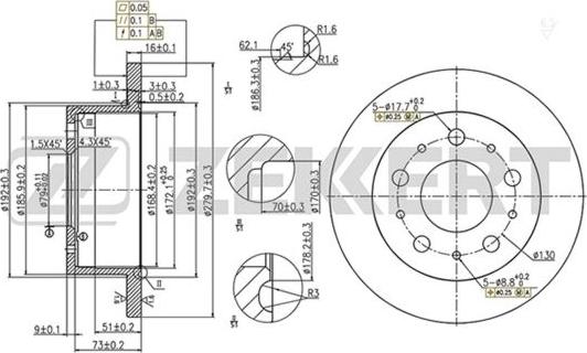 Zekkert BS-5151 - Bremžu diski autospares.lv