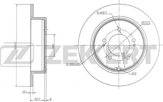 Zekkert BS-5158 - Bremžu diski www.autospares.lv