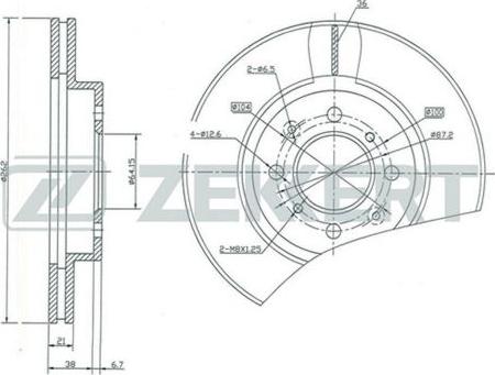 Zekkert BS-5168 - Bremžu diski autospares.lv