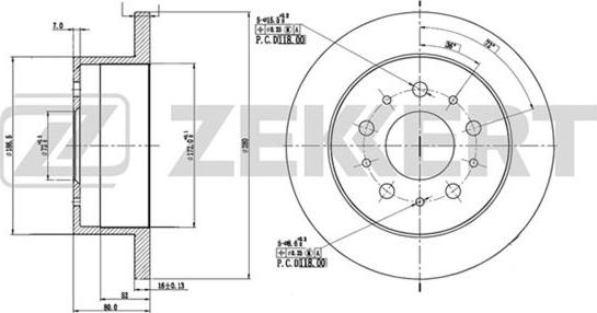 Zekkert BS-5109 - Bremžu diski autospares.lv