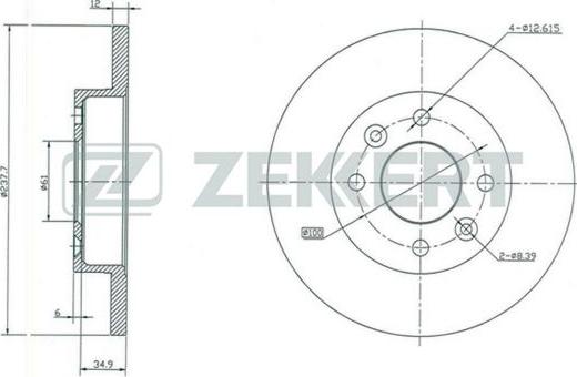 Zekkert BS-5105 - Bremžu diski autospares.lv