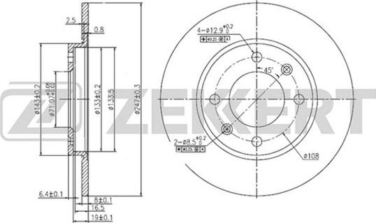 Zekkert BS-5114 - Bremžu diski autospares.lv