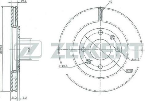 Zekkert BS-5113 - Тормозной диск www.autospares.lv