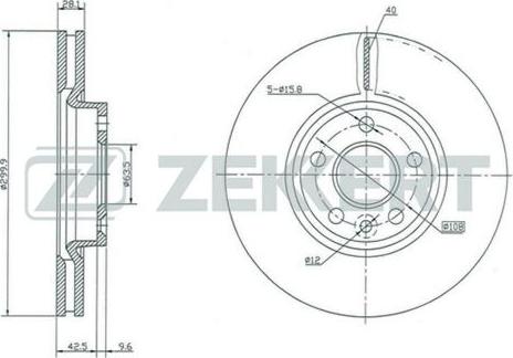 Zekkert BS-5125 - Brake Disc www.autospares.lv