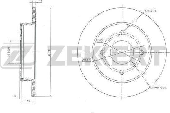 Zekkert BS-5176 - Bremžu diski www.autospares.lv