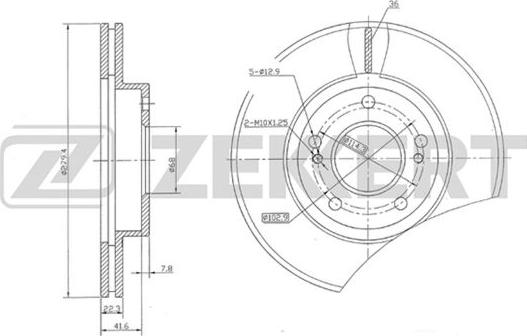 Zekkert BS-5173 - Bremžu diski autospares.lv