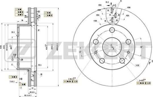 Zekkert BS-5866 - Bremžu diski autospares.lv