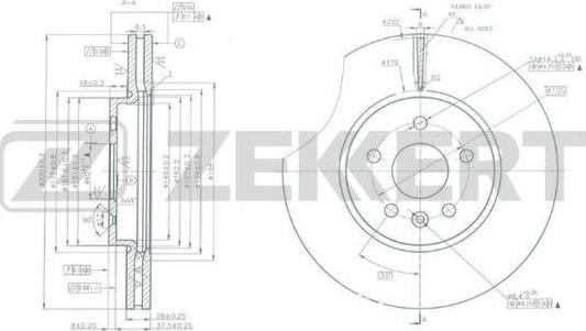 Zekkert BS-5836 - Bremžu diski www.autospares.lv