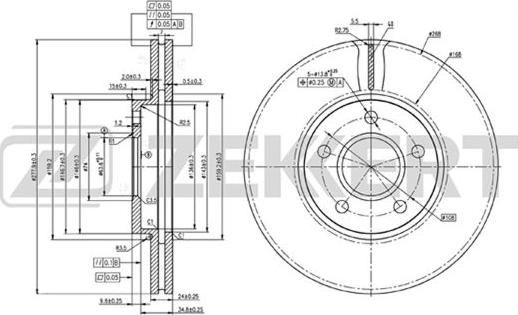 Zekkert BS-5394 - Bremžu diski autospares.lv