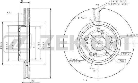 Zekkert BS-5396 - Bremžu diski www.autospares.lv