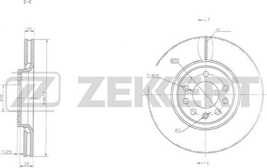 Zekkert BS-5294 - Тормозной диск www.autospares.lv