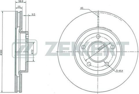 Zekkert BS-5253 - Bremžu diski www.autospares.lv