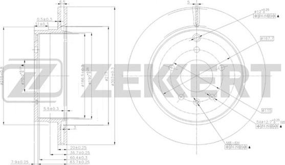 Zekkert BS-5269 - Bremžu diski www.autospares.lv