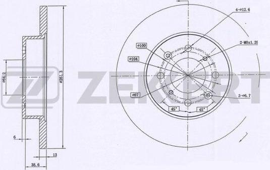 Zekkert BS-5204 - Bremžu diski autospares.lv