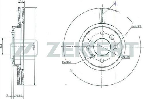 Zekkert BS-5214 - Bremžu diski autospares.lv