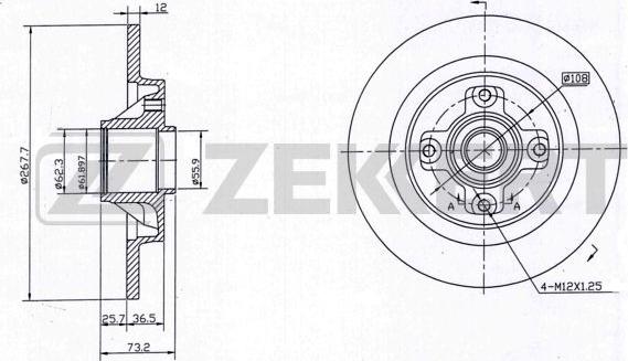 Zekkert BS-5237 - Bremžu diski www.autospares.lv