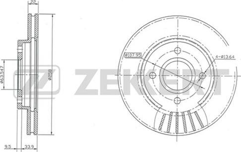 Zekkert BS-5222 - Bremžu diski autospares.lv