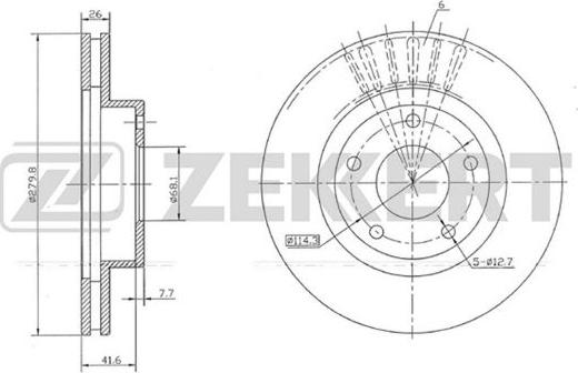 Zekkert BS-5796 - Bremžu diski autospares.lv